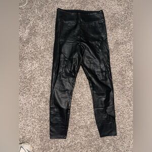 Abercrombie & Fitch Black faux leather Leggings